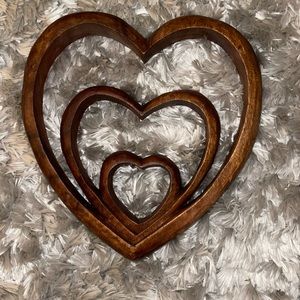 Wooden Handmade Abstract Heart Sculpture